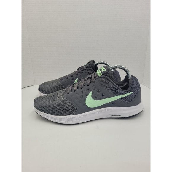 Nike Downshifter 7 Womens size 9.5 Gray w/ Turquoise Check Comfort Running Shoes - Picture 5 of 12